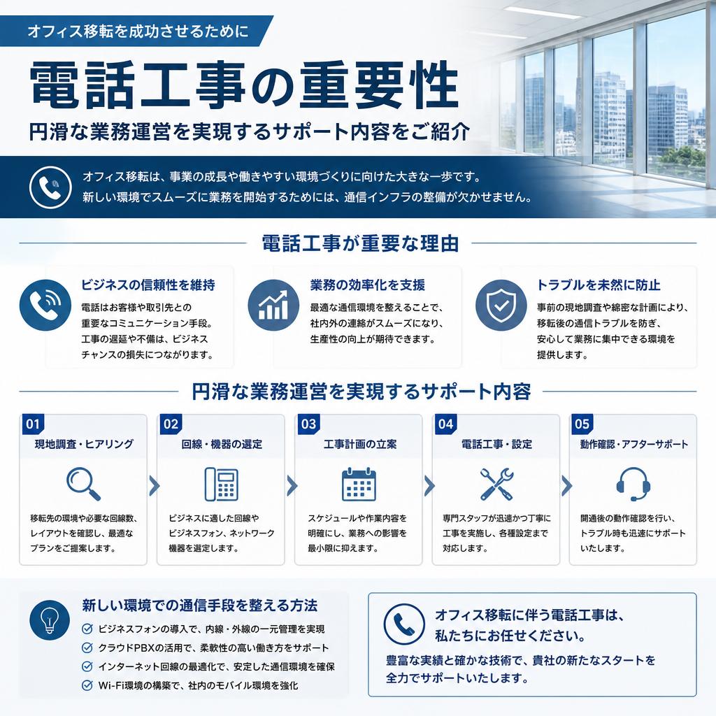 移転サポートで新しいスタートを