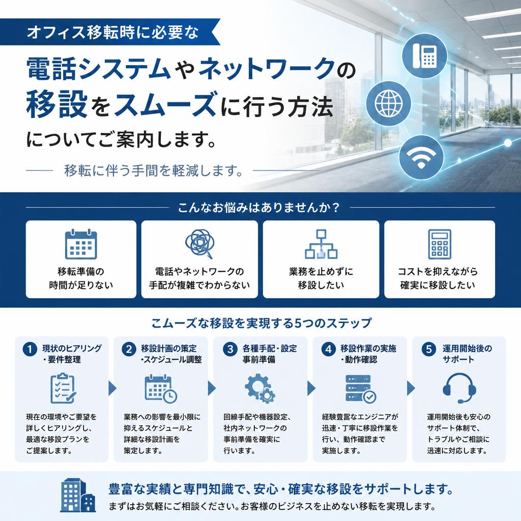 移転サポートでスピーディーに