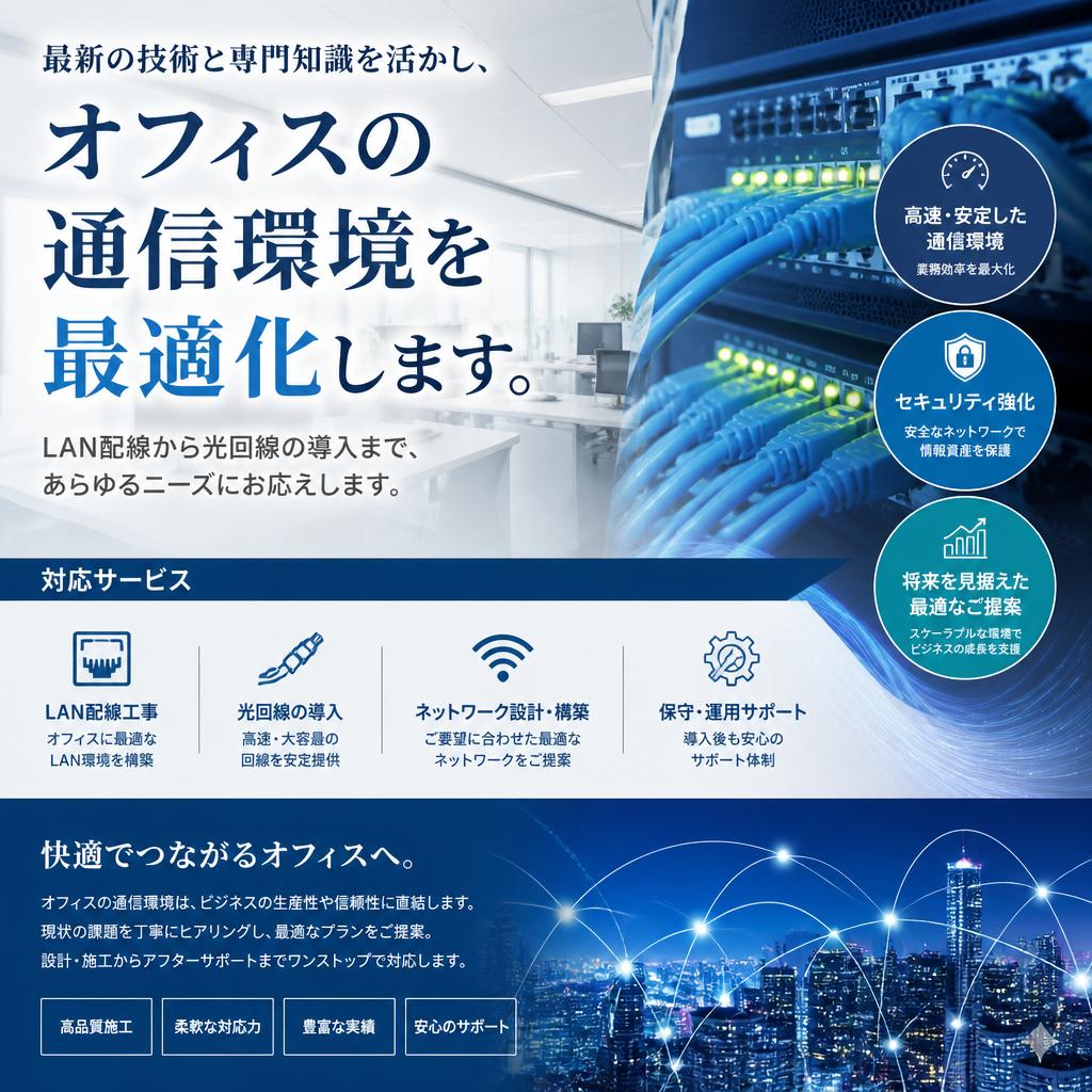 高品質な通信設備の提供