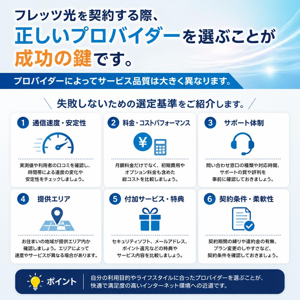最適なプロバイダー選定の重要性