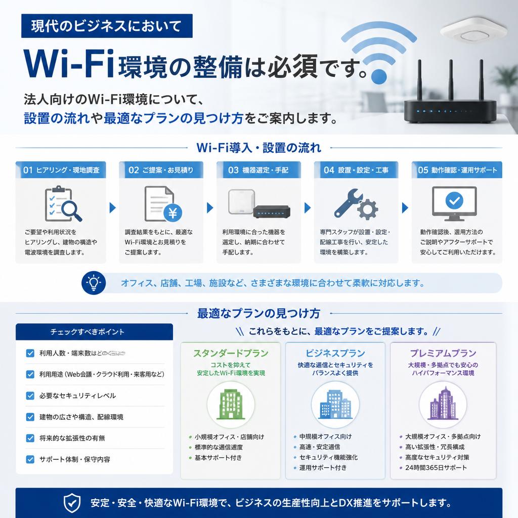 法人向けWi-Fi環境の構築