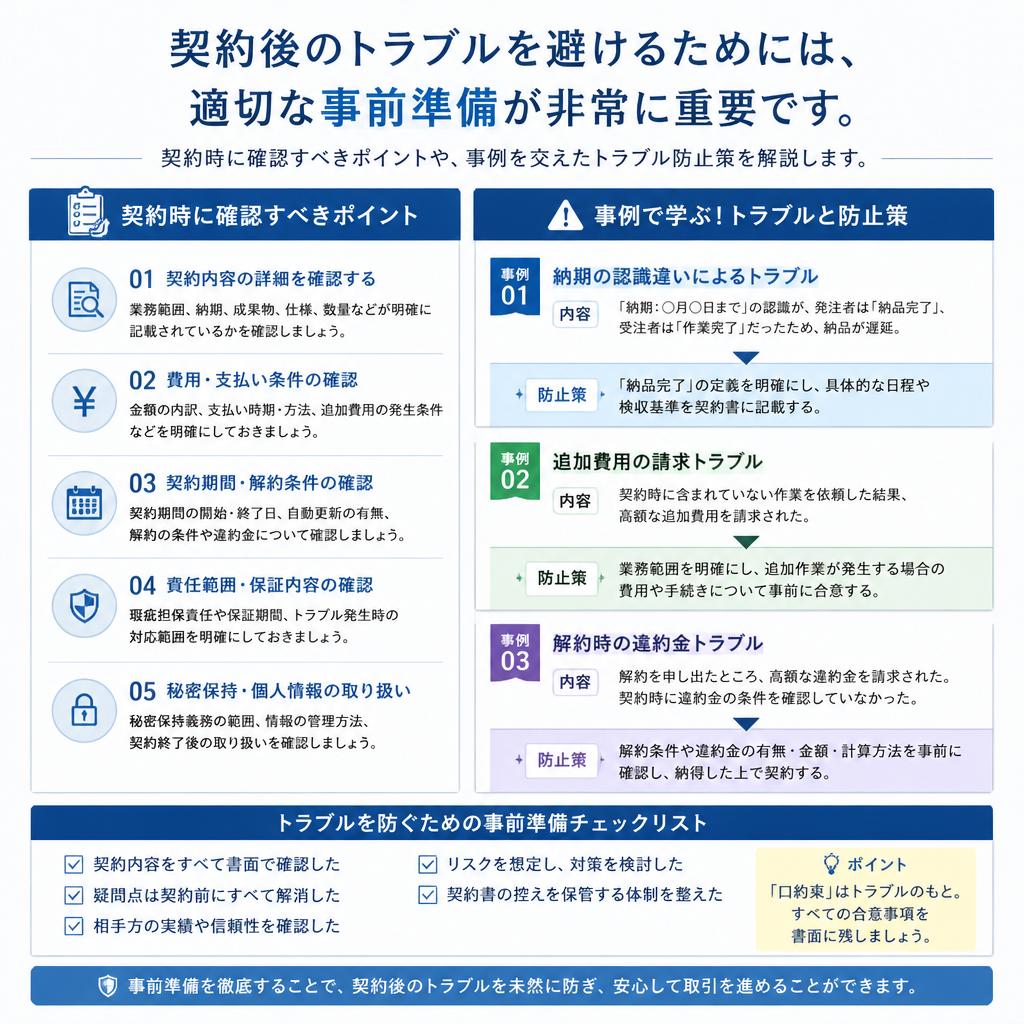 トラブルを未然に防ぐための対策